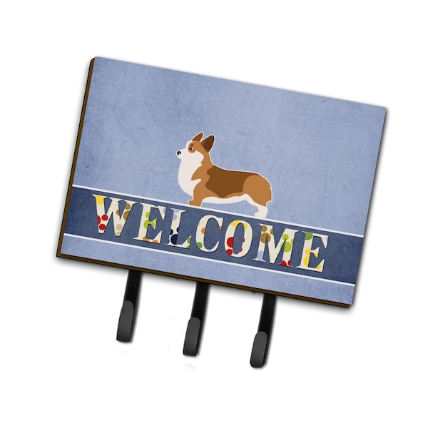 Carolines Treasures Corgi Welcome Leash or Key Holder BB5524TH68 - main